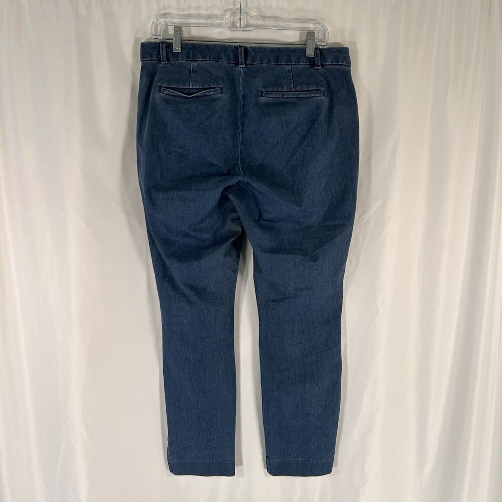Gap Signature Skinny Ankle Pants Women's 12 medium Wash Blue Zip Pockets - Picture 5 of 9